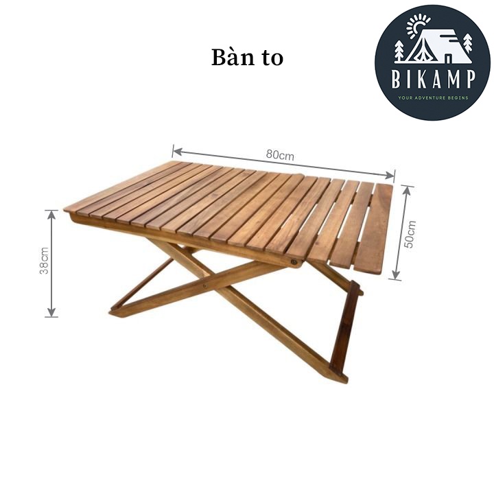 Bàn gỗ gấp gọn dã ngoại kiểu Nhật - Hàng xuất khẩu Nhật