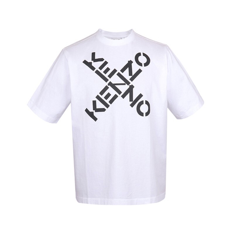 Áo Thun Cotton Đen Tay Ngắn Cổ Tròn In Chữ KENZO Takada KENZO Cá Tính Cho Nam