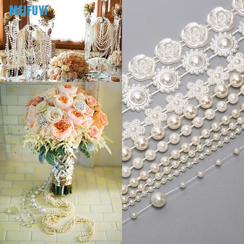 Chuỗi Hạt Ngọc Trai Bằng Nhựa Abs Dùng Trang Trí Váy Cưới Diy