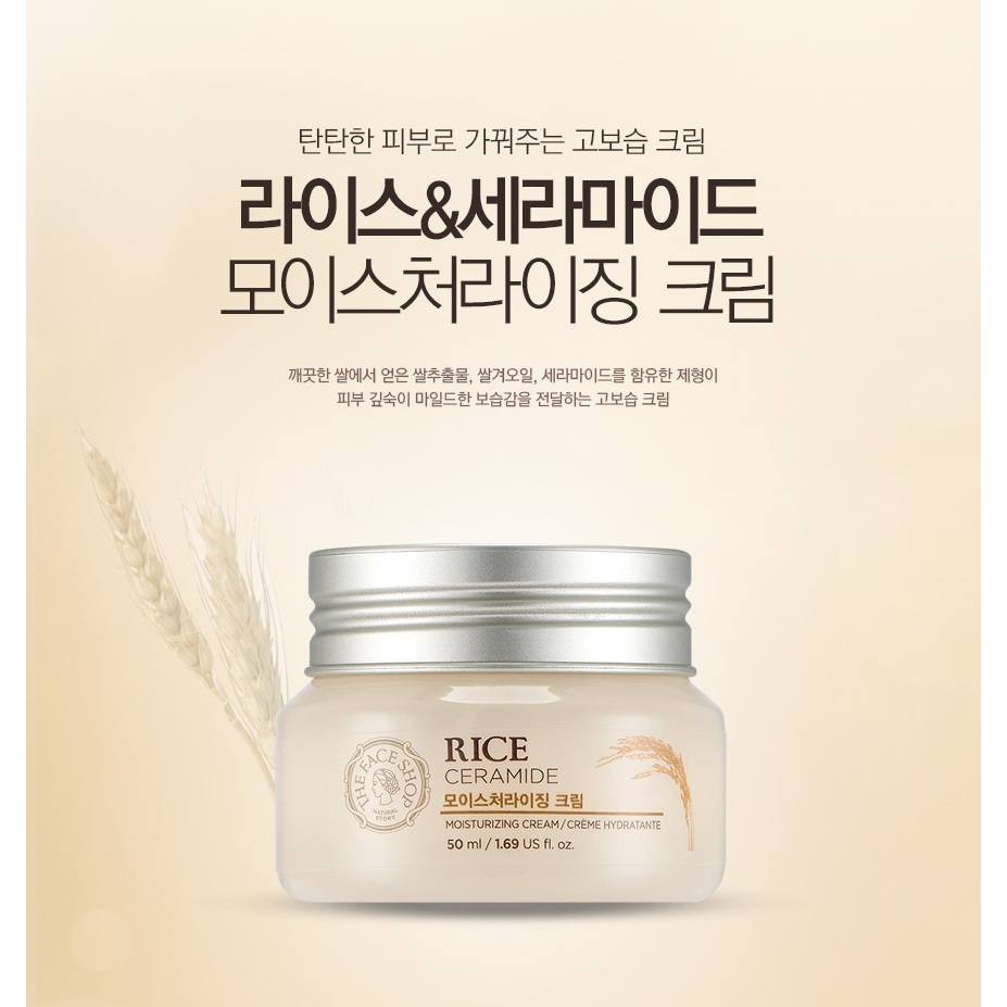 Kem Dưỡng Ẩm Sáng Da Gạo The Face Shop Rice & Ceramide Moisture Cream 50ml