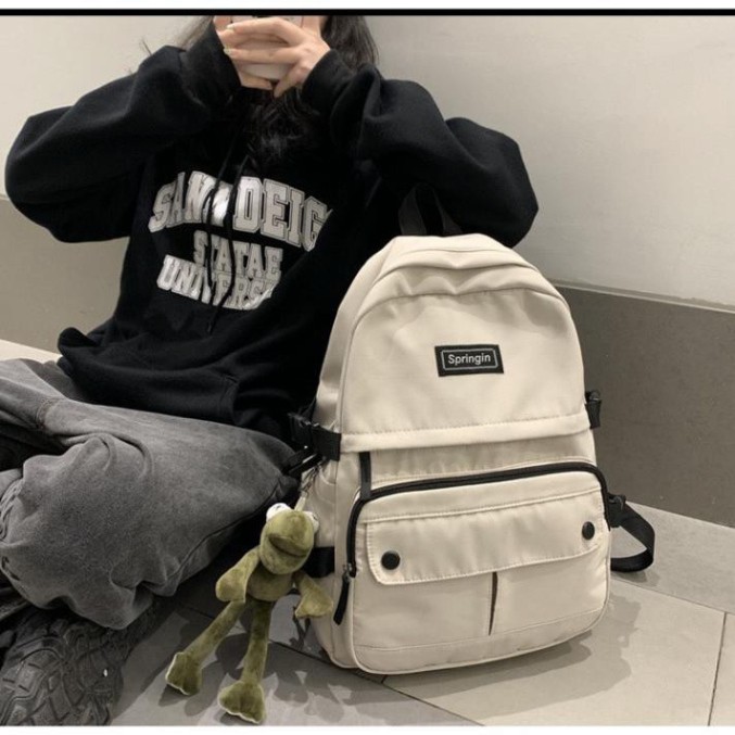 ( Hàng Đẹp ) ( ) Balo ulzzang giới tính chống thấm Springin móc khóa Hoàng tử Ếch TX107 ( ảnh thật ) ( ảnh thật )