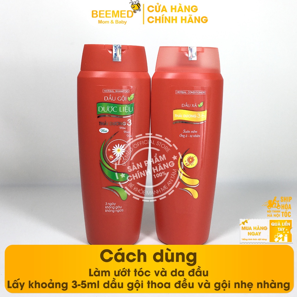 Ngăn ngừa gàu, dưỡng tóc - Dầu gội dược liệu Thái Dương 3, Thái dương 7 từ thảo dược, giảm rụng tóc, tóc chắc khỏe