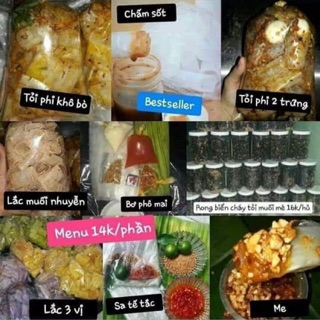 Bánh tráng muối nhiễn + bơ