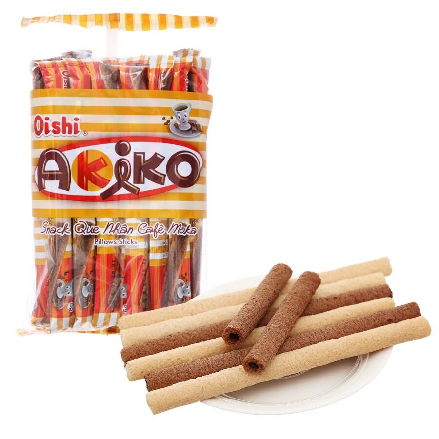 Bánh Que AKIKO OISHI Nhân Kem Hấp Dẫn Gói 160g