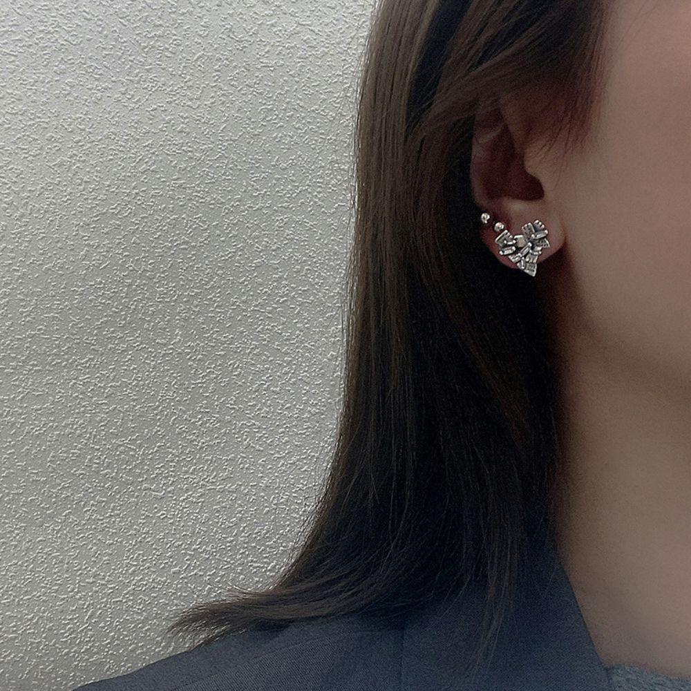 Bông Tai VANES1 Hình Trái Tim Bằng Hợp Kim Độc Đáo Phong Cách Hàn Quốc Cho Nữ