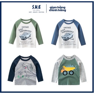 Áo dài tay thu đông 27KIDS cho bé trai chất cotton hang xuất Âu Mỹ
