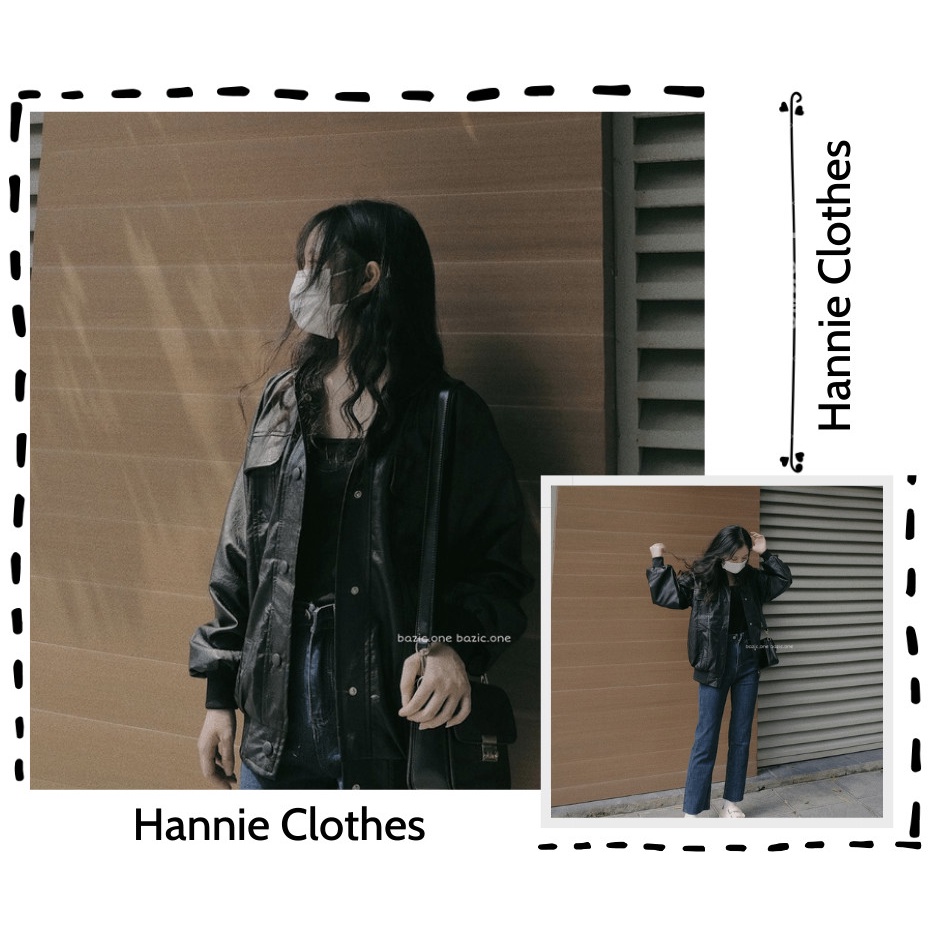Áo Khoác Da Hàn Quốc - Áo Khoác Da Unisex Cá Tính Hannie Clothes