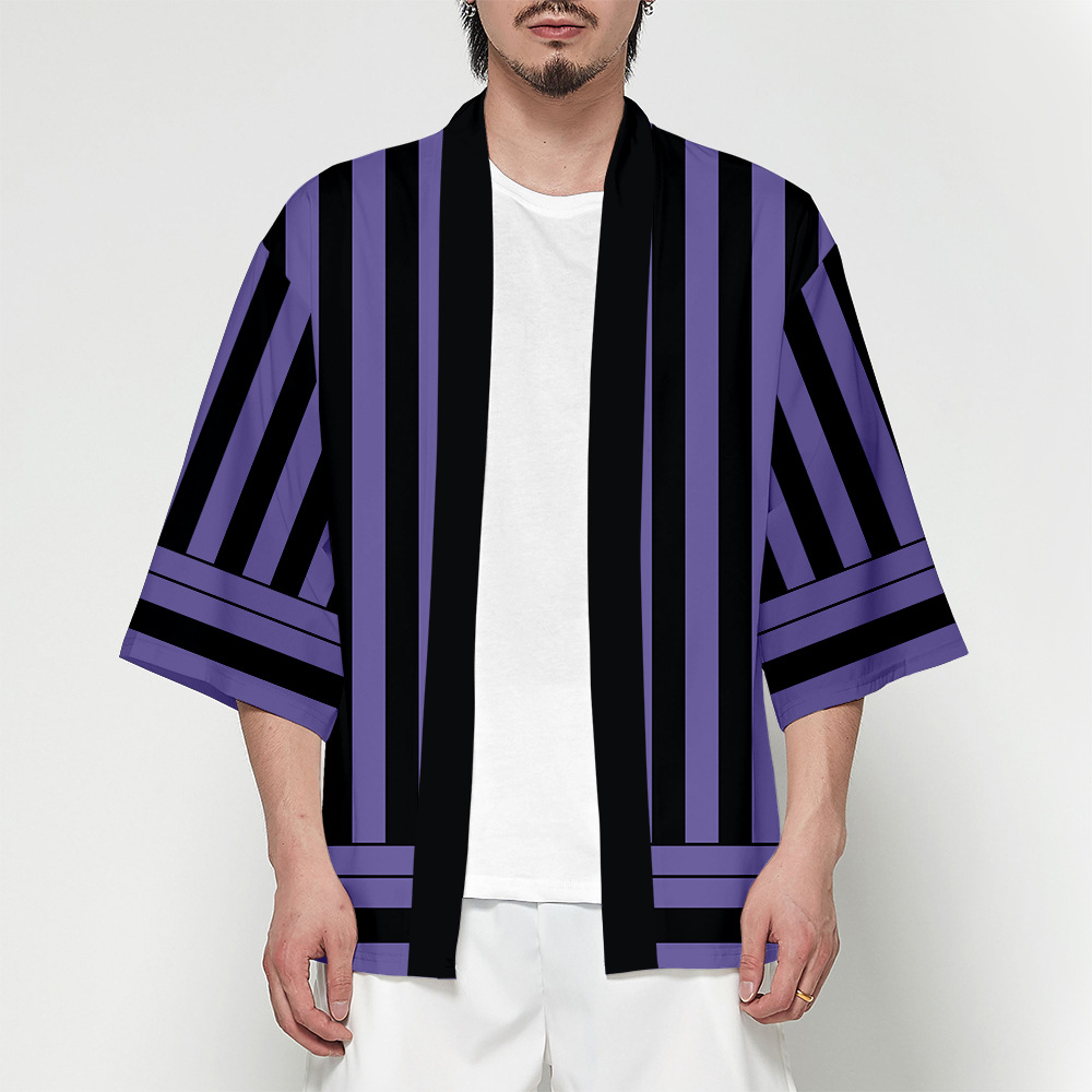 Áo Choàng Kimono Hóa Trang Kimetsu No Yaiba Tanjiro Kamado Dùng Để Hóa Trang Halloween Cho Bé Trai