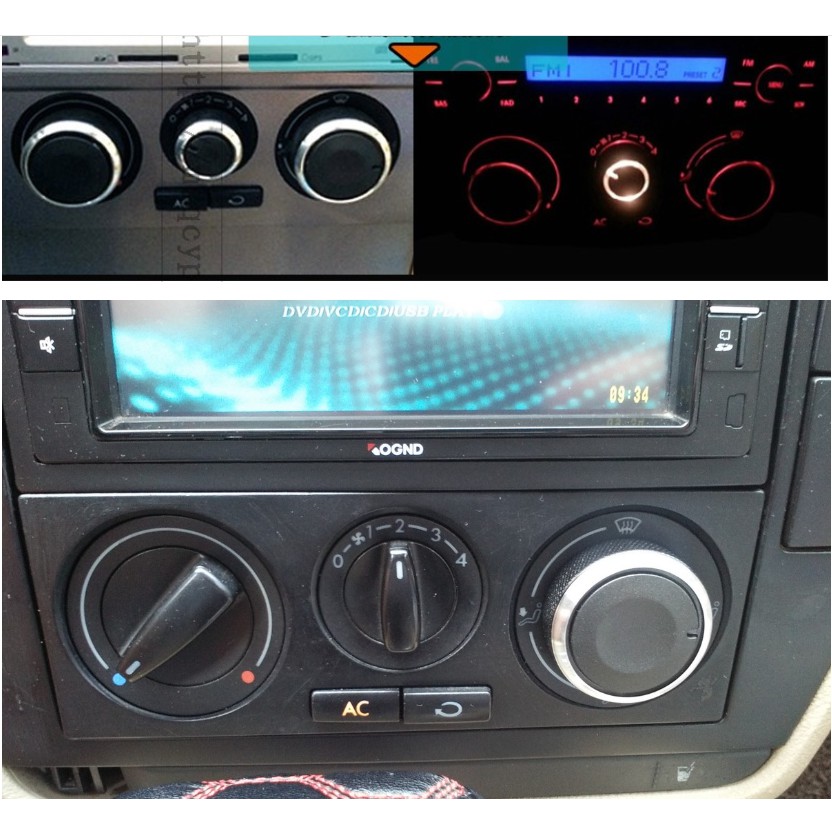 Set 3 núm điều khiển máy điều hòa AC dành cho VW Volkswagen Passat B5 Lingyu | Golf 4 Old Bora