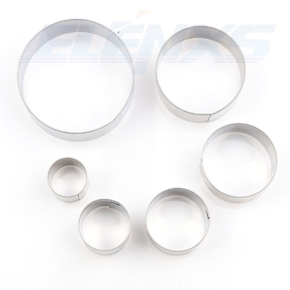 Set 6 khuôn làm bánh hình tròn xinh xắn