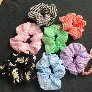 Cột tóc SCRUNCHIES caro vải siêu xinh giá siêu rẻ