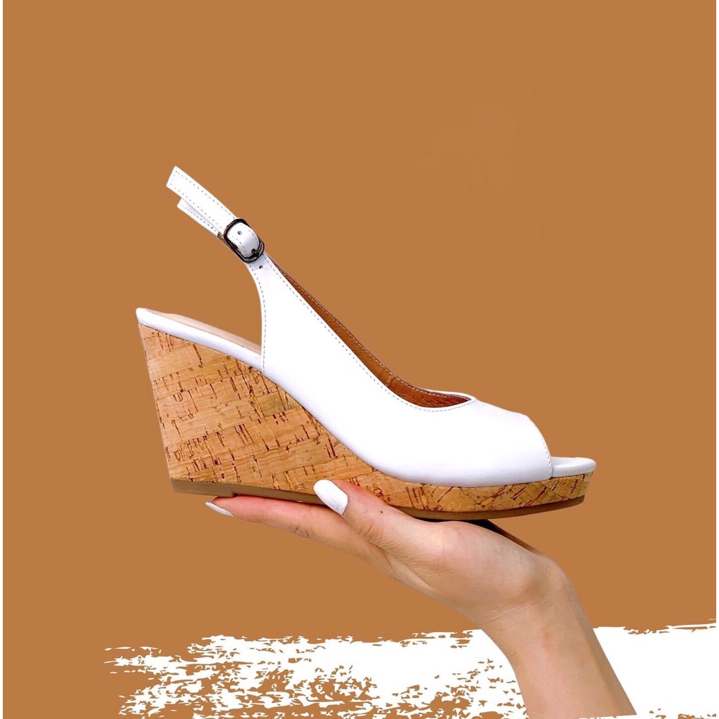 Sandal Đế Xuồng Da Thật 7cm