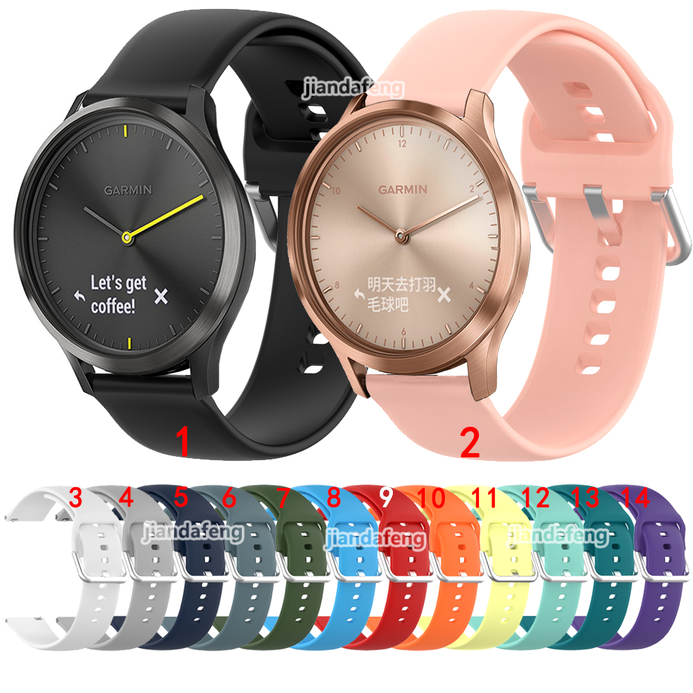 Dây đeo đồng hồ thể thao bằng silicon cho Garmin Vivomove HR