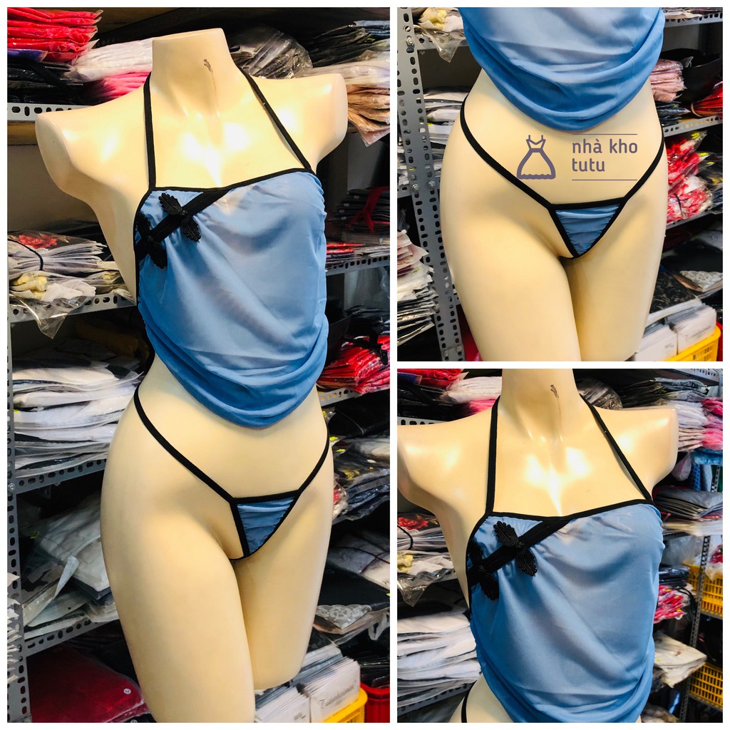 Set yếm ngủ thôn nữ sexy Nhà Kho TuTu L334 | BigBuy360 - bigbuy360.vn