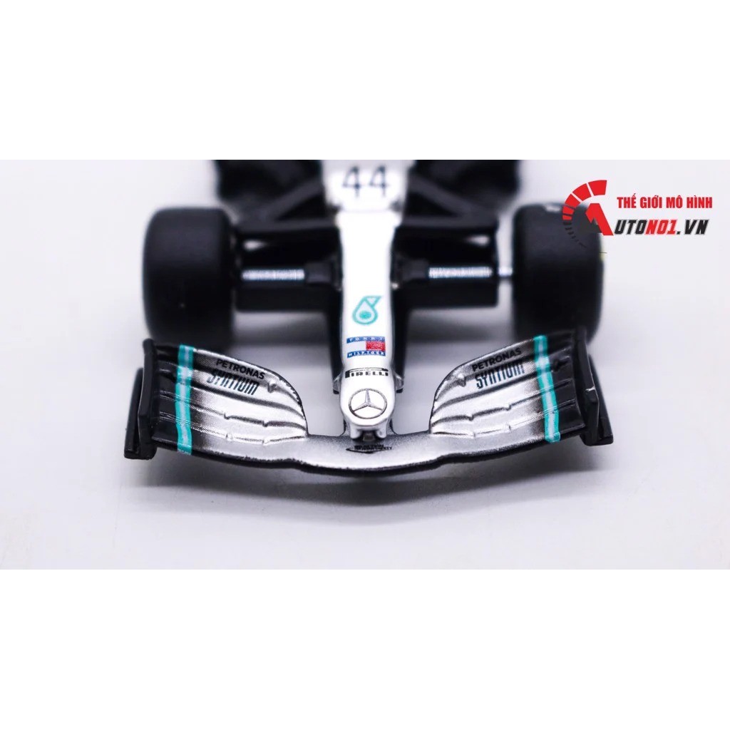 MÔ HÌNH XE F1 MERCEDES AMG PETRONAS F1 W10 2019 #44 HYBRID 1:43 BBURAGO 7521