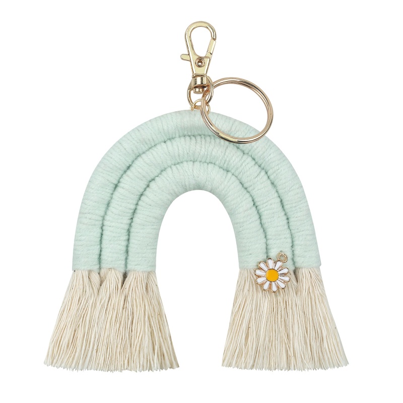 Móc Chìa Khóa / Ví / Túi Xách Macrame Phối Tua Rua Xinh Xắn Thời Trang Cho Bạn Gái