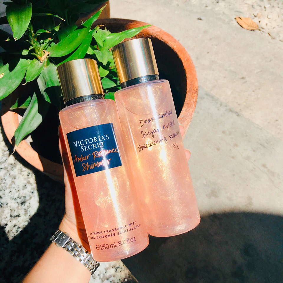 [HOT] ☀ Xịt Thơm Có Nhũ Body Victoria’s Secret Amber Romance Shimmer New ☀