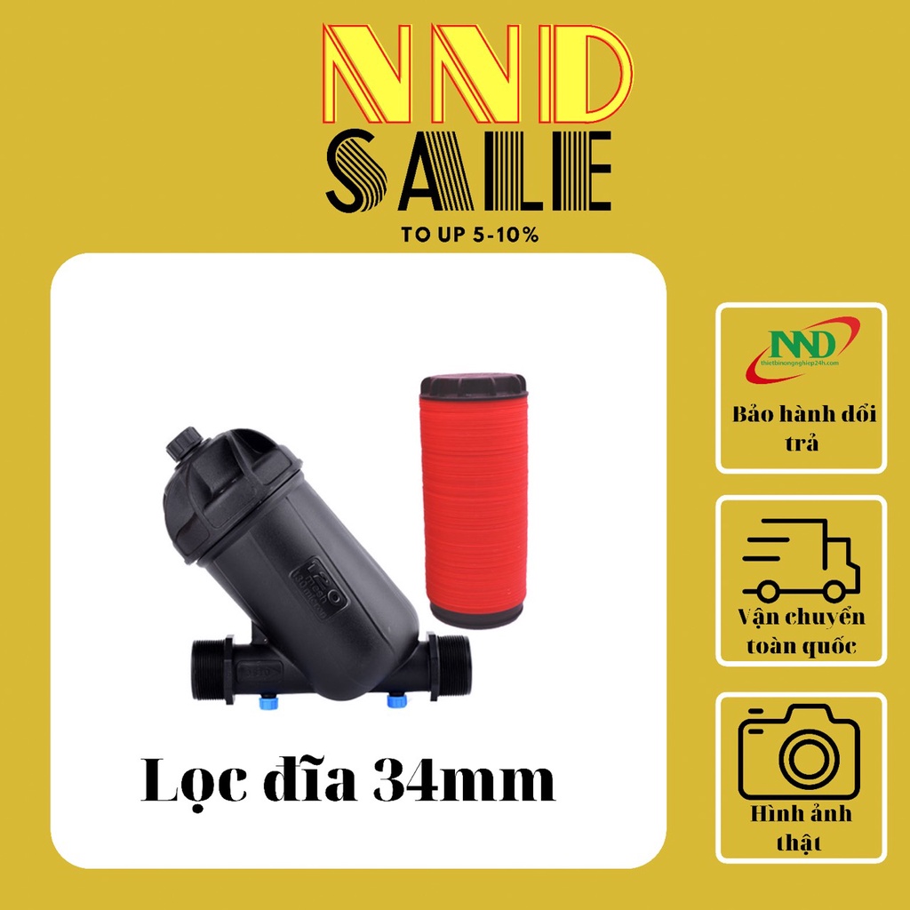 Bộ Lọc Đĩa đường kính D27 / D34/D49 / D60 - Bộ lọc cặn, rác ren ngoài phi 27/34/60 dùng cho hệ thống tưới tự động
