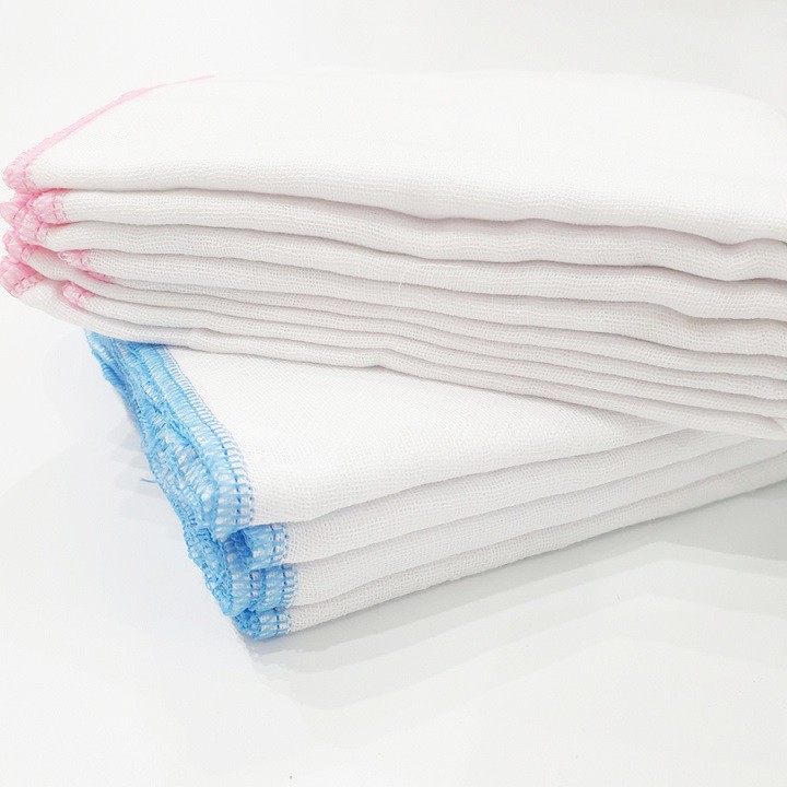 Combo 10 khăn xô sữa KIBA 2 lớp cho trẻ sơ sinh