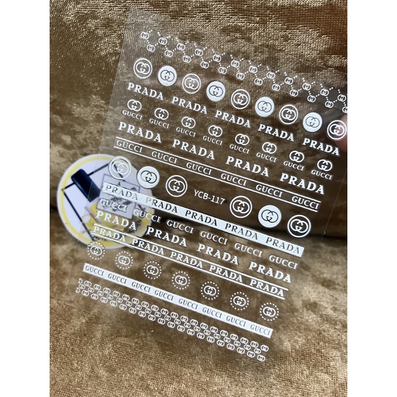 Sticker nail hình dán móng stick logo , thương hiệu hot
