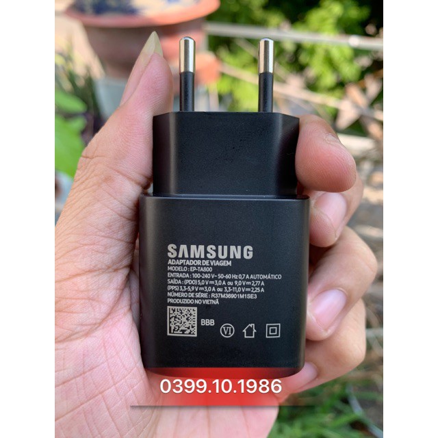 Bộ sạc nhanh 25w chính hãng S10, Note 10 siêu chất