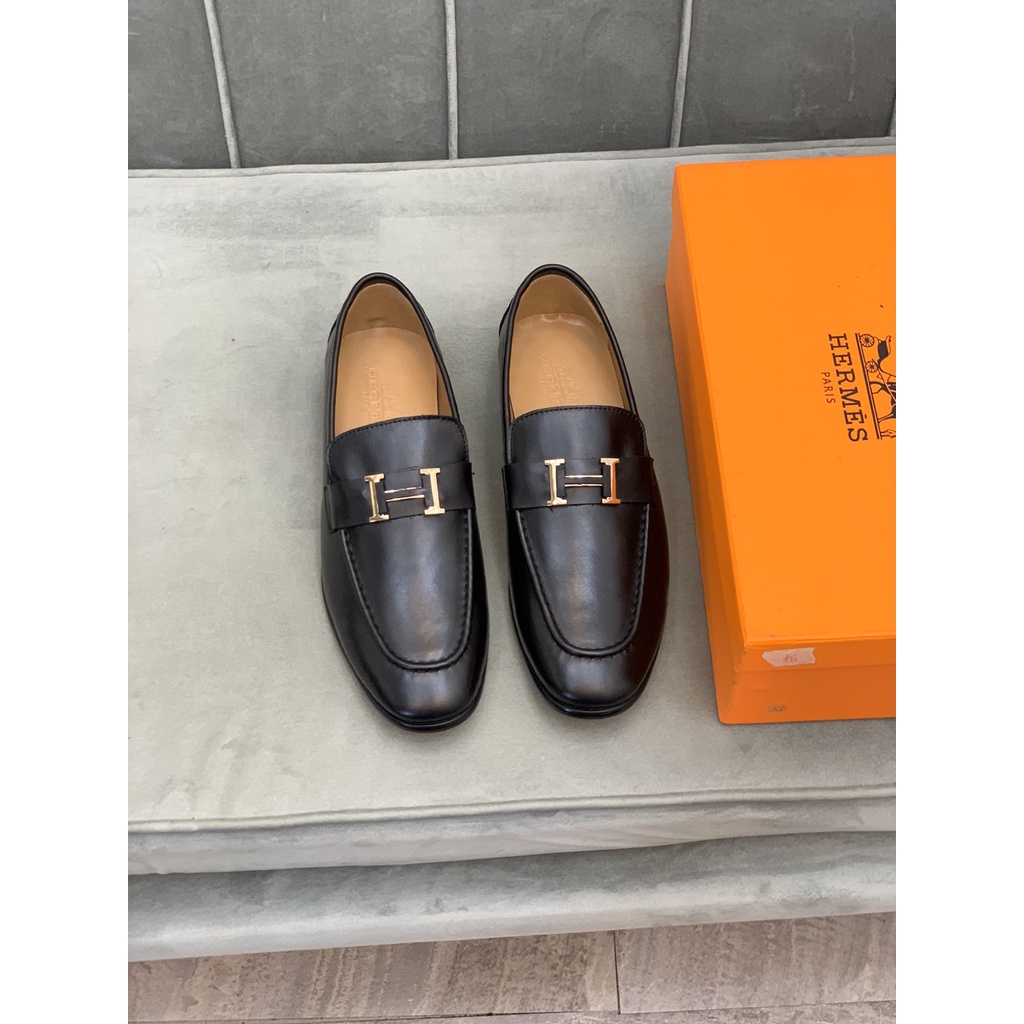 Giày lười nam da thật HERMES HM kiểu dáng và thiết kế cổ điển mang đến sự thanh lịch