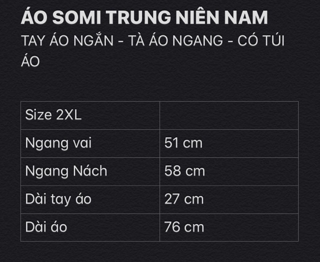 SIZE 2XL (67 - 72 kg) - ÁO SƠMI TRUNG NIÊN NAM vải đẹp - Tay ngắn & tà Ngang - có túi áo