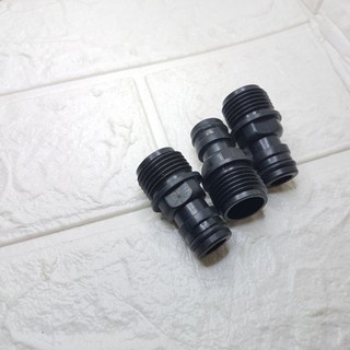 Đầu nối nhanh dương ren ngoài 21 (d15mm) dùng nối nhanh bắt ống và nối với ống pvc hàng Aquamate Đài Loan nhập W3902