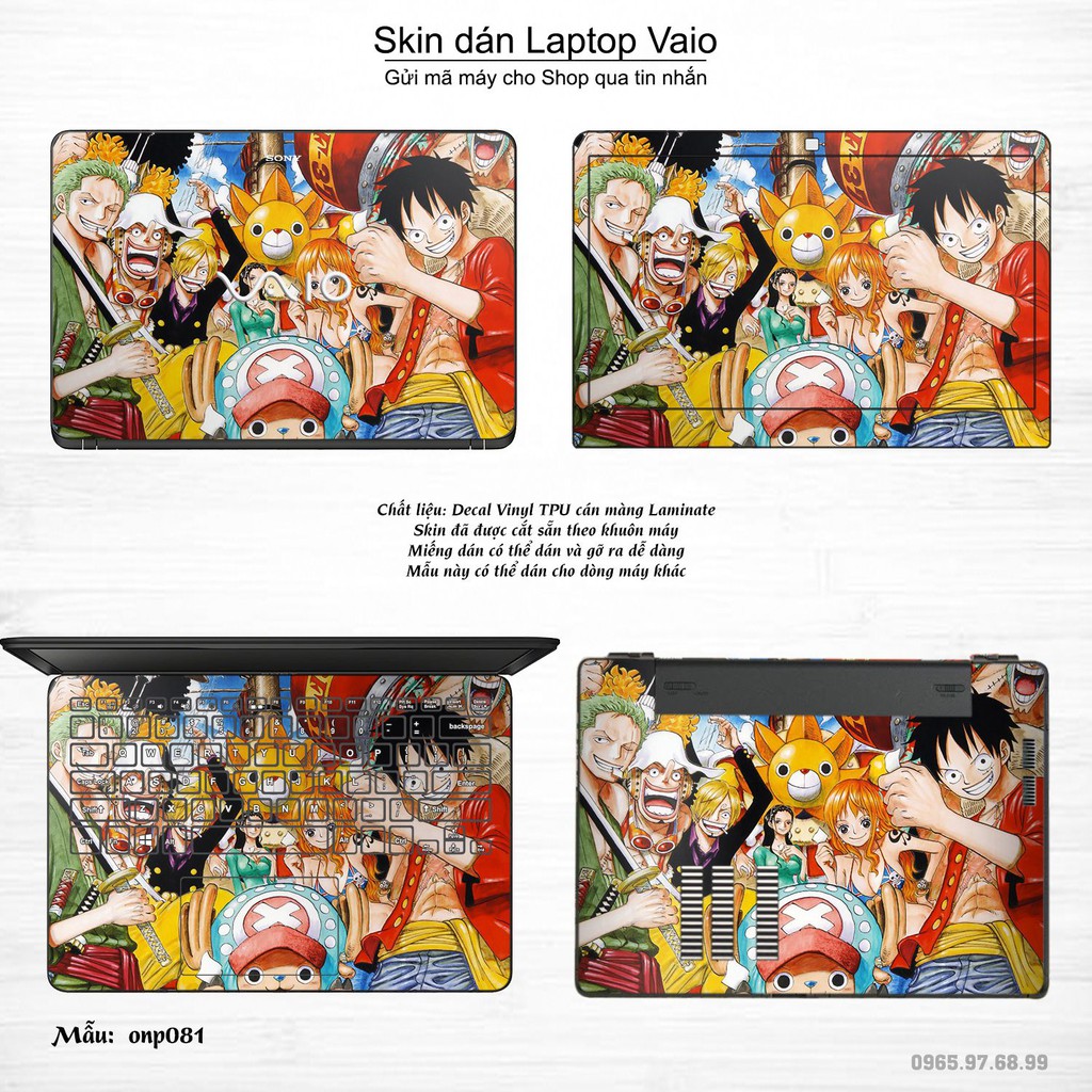 Skin dán Laptop Sony Vaio in hình One Piece _nhiều mẫu 7 (inbox mã máy cho Shop)