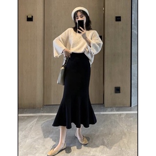 Chân Váy Nữ Dáng Dài Ôm Body Đuôi Cá Dài Qua Gối Hàn Quốc