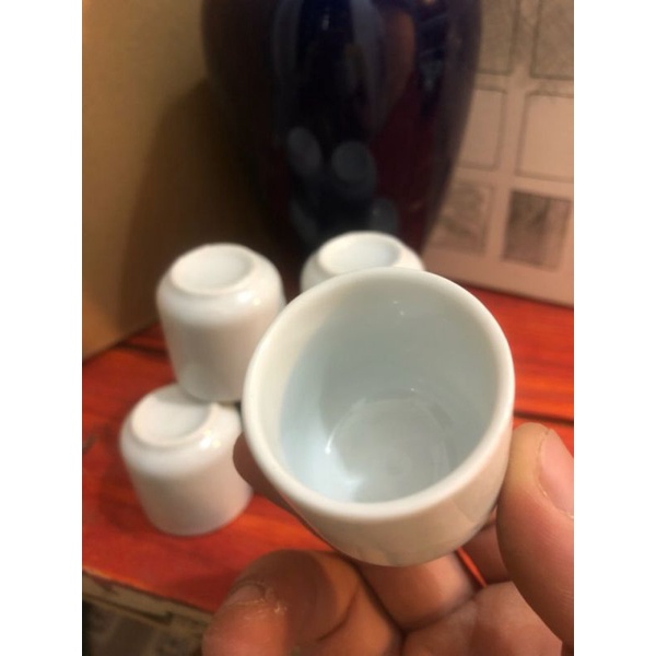 Ly sứ men trắng Bát Tràng