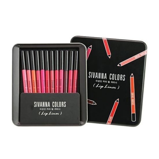 Set Son Bút Chì Sivanna Colors Lip Liner SH907 - 12 cây