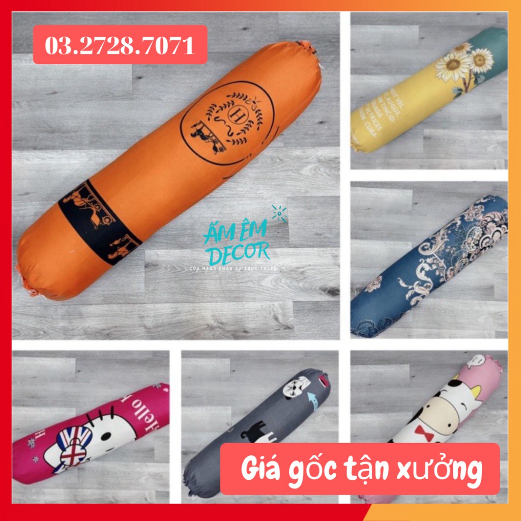 [HÀNG ĐẸP] Vỏ gối ôm35x100 mềm, min, rẻ , đẹp - Vỏ gối ôm poly nhiều màu đa dạng mẫu mã  Ấm Êm Decor