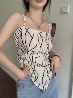 [order][ảnh thật] [áo yếm hai dây thắt nơ lưng màu trắng sang chảnh]
