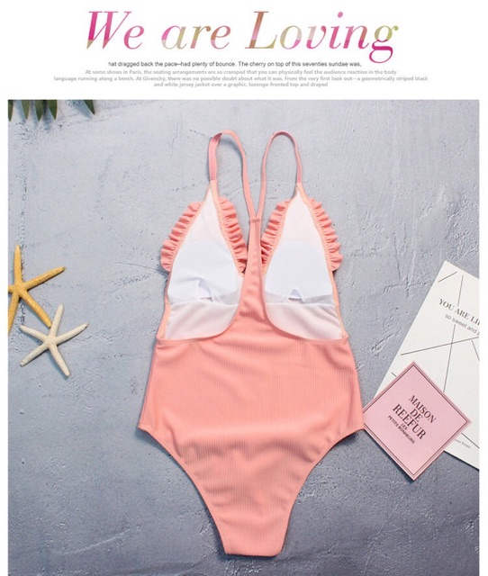 Monokini dây viền bèo sắc màu siêu xinh | BigBuy360 - bigbuy360.vn
