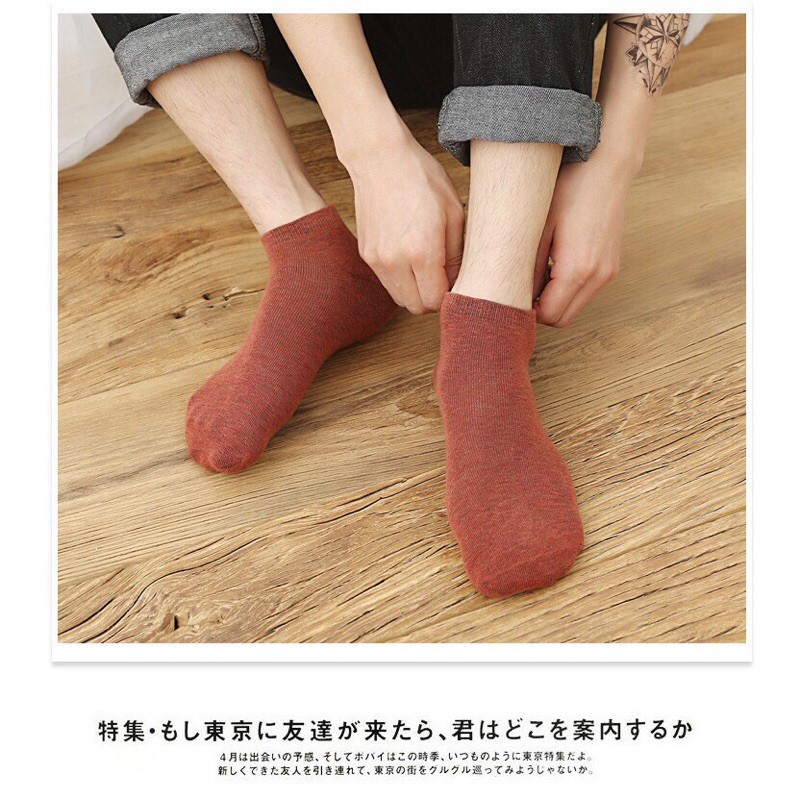 1 Đôi Tất Cổ Ngắn Unisex Đa Sắc Chống Hôi Chân H8