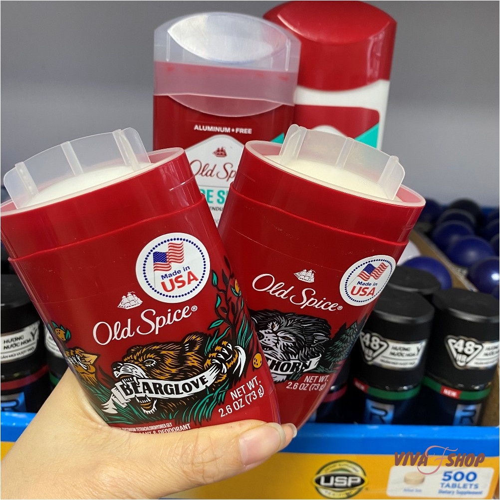 Lăn nách nam Old Spice Mỹ Pure Sport/Bearlove /Wolfthorn |lăng khử mùi -Cánh Buồm Đỏ