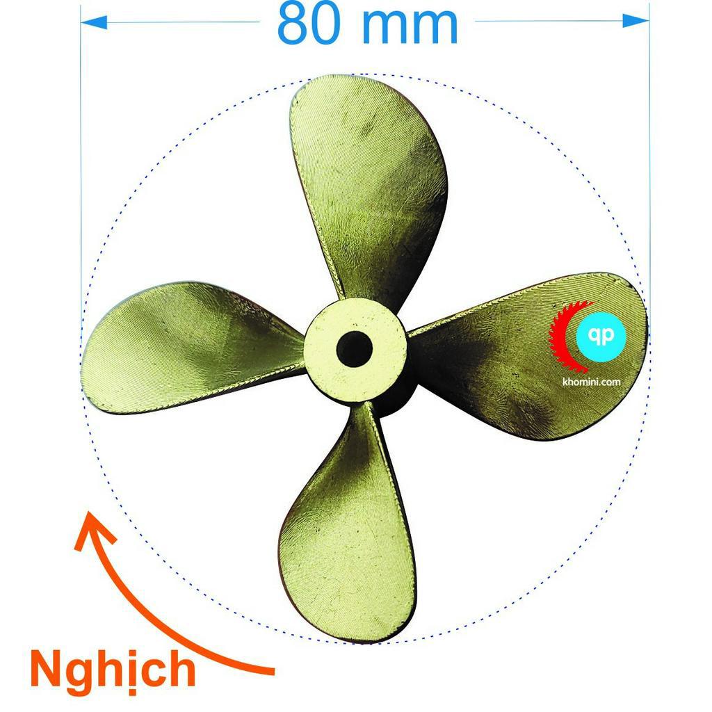 Chân Vịt Mô Hình 4 Cánh, 8cm, Thuận, Nghịch, Tàu mô hình điều khiển RC