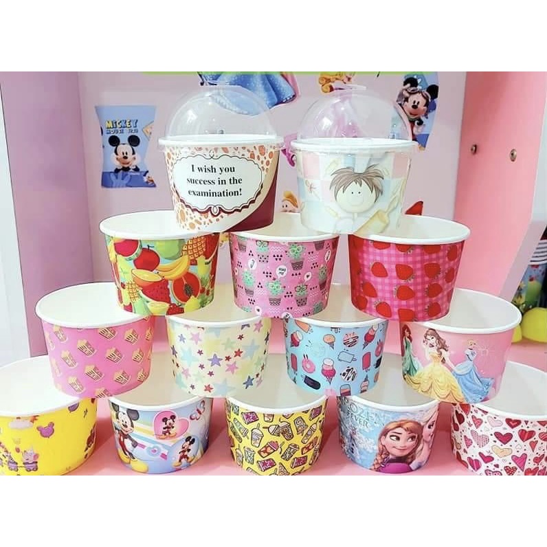 Set 100 cốc cừu giấy dùng 1 lần 240ml - KingPack
