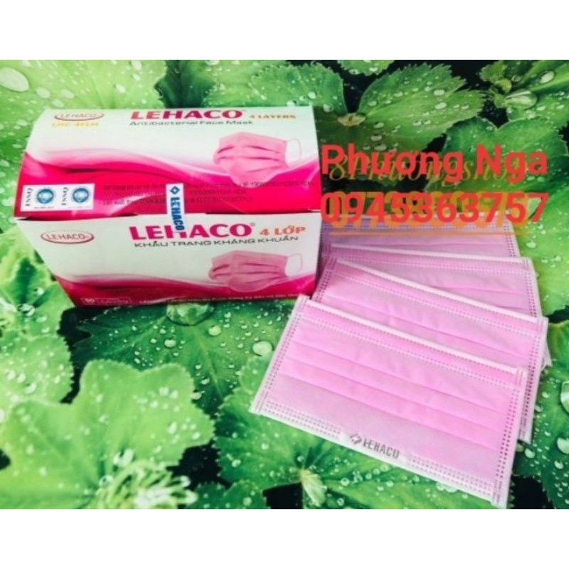 khẩu trang Lehaco 4 lớp hàng công ty chính hãng (có bốn màu xanh ,trắng ,xám ,hồng) | BigBuy360 - bigbuy360.vn