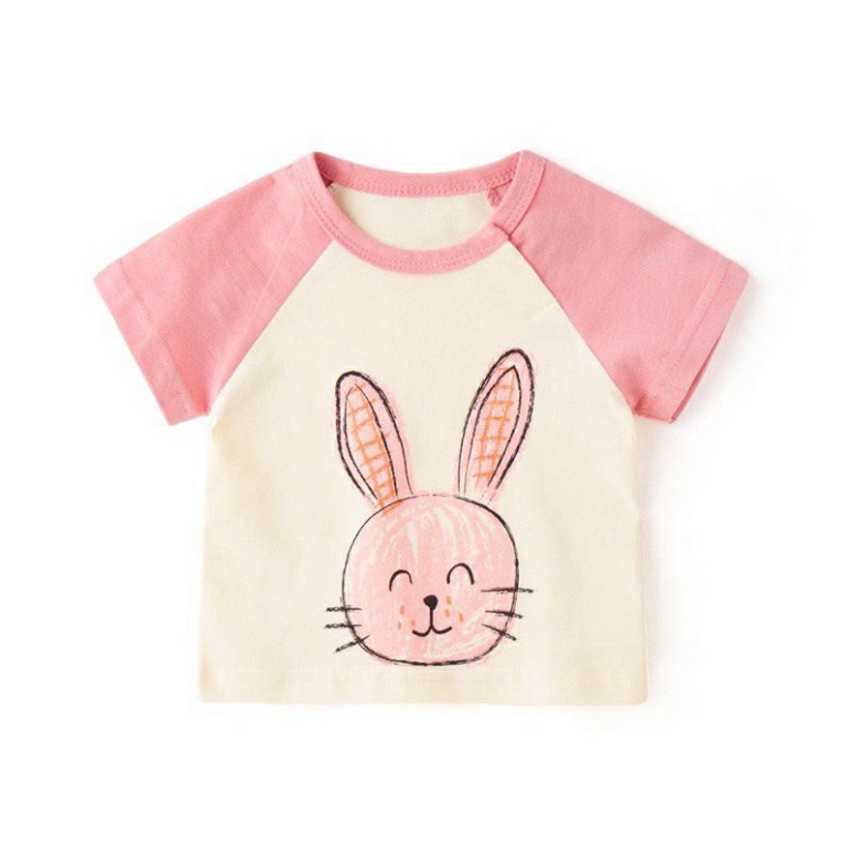 ÁO THUN CỘC TAY HOẠT HÌNH PHỐI MÀU CHO BÉ YÊU 8-18KG | VIDEO THẬT | SHOP BEECOW