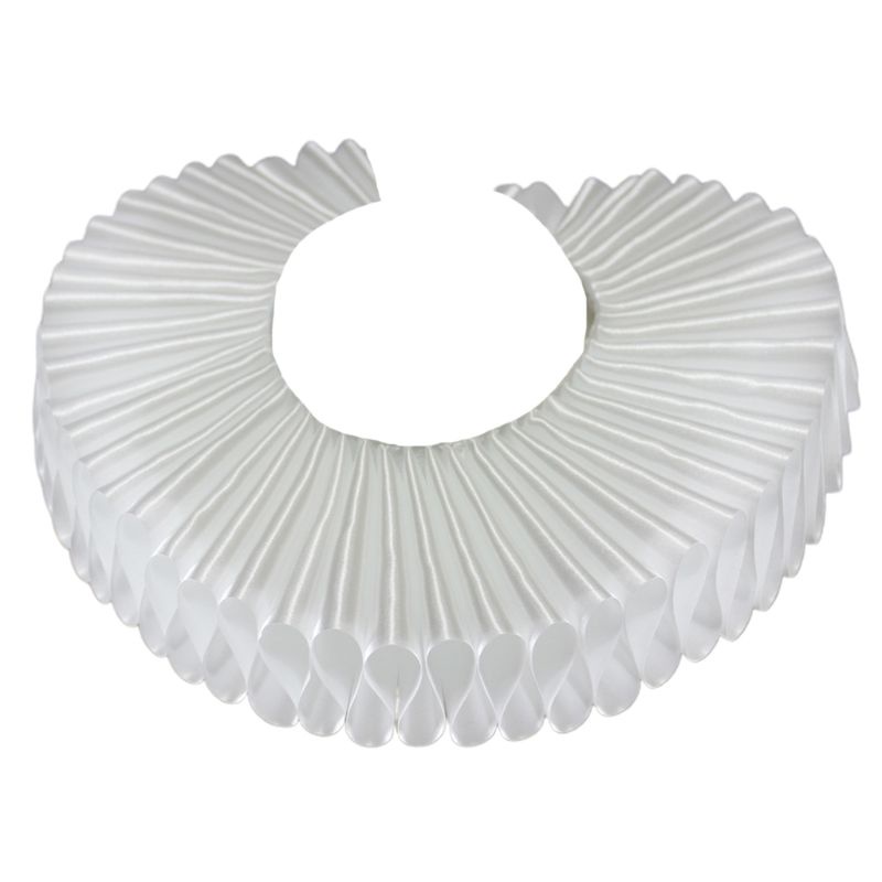 Vòng Cổ Hóa Trang Công Chúa Phục Hưng Elizabeth Bằng Satin Tháo Rời Được