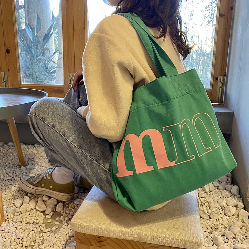 Túi Tote túi Vải canvas Đẹp đi học đi chơi có khóa miệng phong cách ulzzang