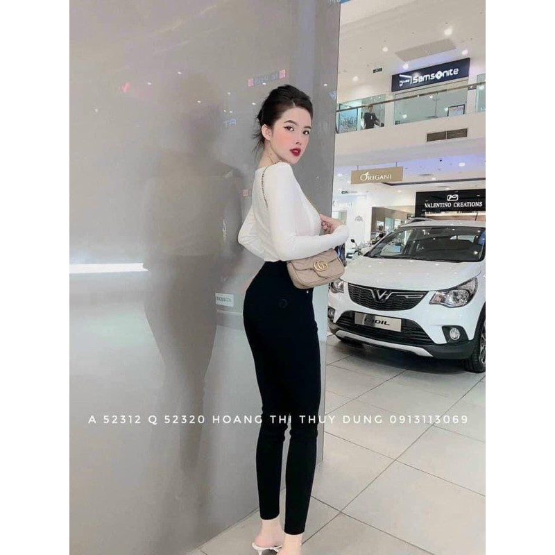 🔥NEW HOT🔥 Quần Legging Nữ Hộp Cam Cạp Cao Gen bung - Chất Umi Hàn Quốc - Tặng Kèm Fullbox