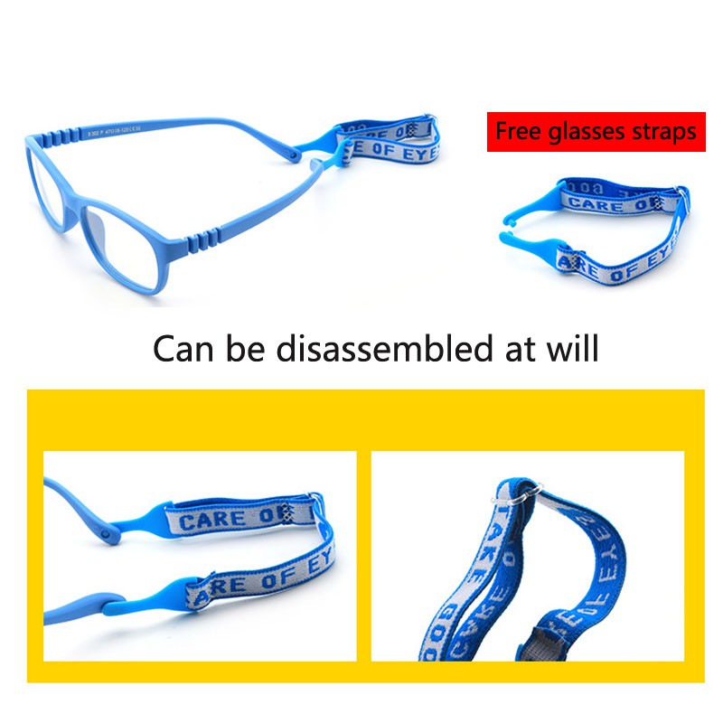 Kính Mát Gọng Vuông Chống Tia Sáng Xanh Cho Bé