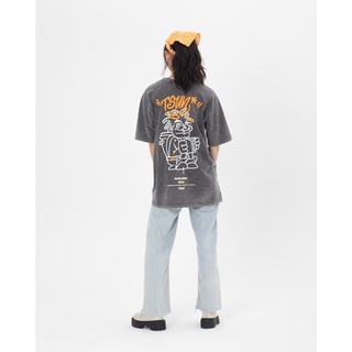 Áo Thun TSUN MSW Wash Xám - [UNISEX] - In Kéo Lụa