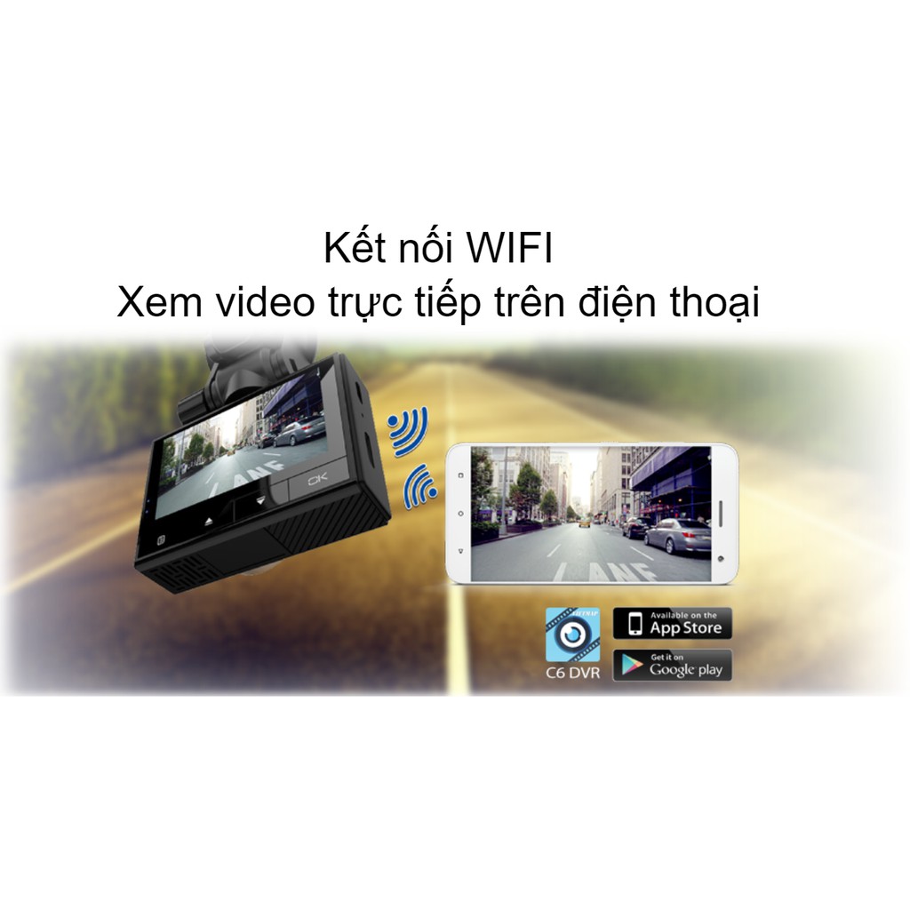VietMap C6 - Camera Hành Trình Ô tô Có WiFi + Thẻ 64GB - HÀNG CHÍNH HÃNG