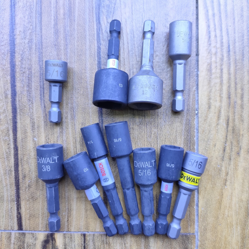 Đầu Chụp Bắn Tôn BOSCH 6.35mm, 8mm, 10mm, 12mm, 13mm - Chính Hãng
