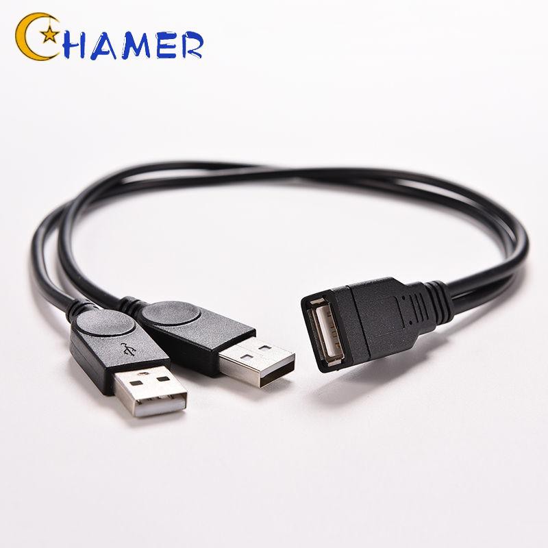 Dây cáp điện USB mini nối dài chia thành hai đầu USB tạo hình chữ Y kết nối ổ đĩa cứng chất lượng cao