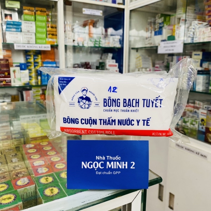 ✅ [Chính Hãng] Bông Bạch Tuyết ( 45g ) Bông Zigzag Thấm nước y tế chuẩn y khoa.